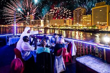 Dhow Cruise New Year Fireworks Cruise New Year Dhow Cruise New year in Dubai burj khalifa fireworks